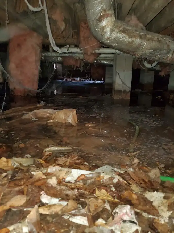 Crawl space flood assessment for Commercial Water Damage Restoration in Crawford