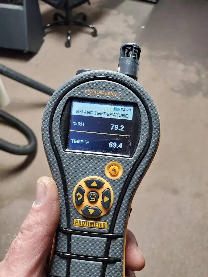 Moisture meter humidity assessment for Fire & Smoke Damage Restoration in Crawford